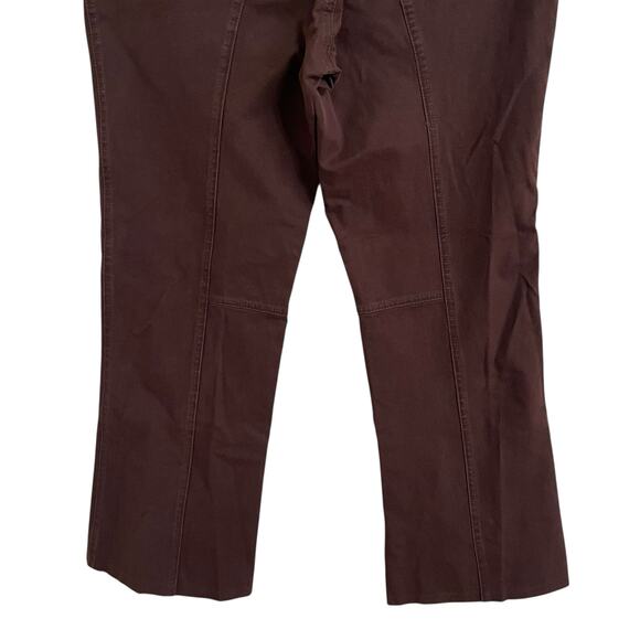 Escada Bootcut Pants Cotton Brown - Picture 6 of 8